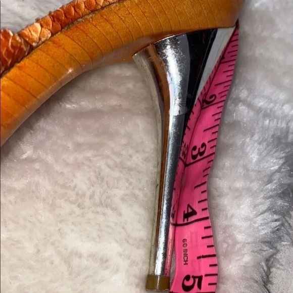 Marciano croc leather open toe stiletto mules Sz 9.5 - Picture 7 of 16